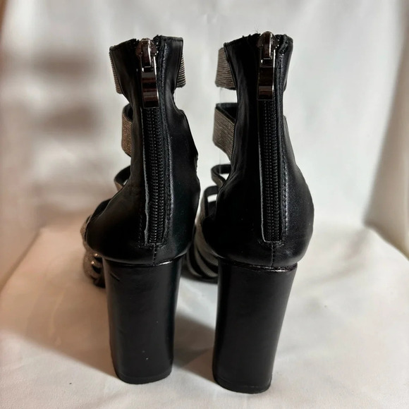 BRUNELLO CUCINELLI Sz 40  Monill Strappy Bling Sparkle Chunky Shooty Heels - Picture 6 of 12